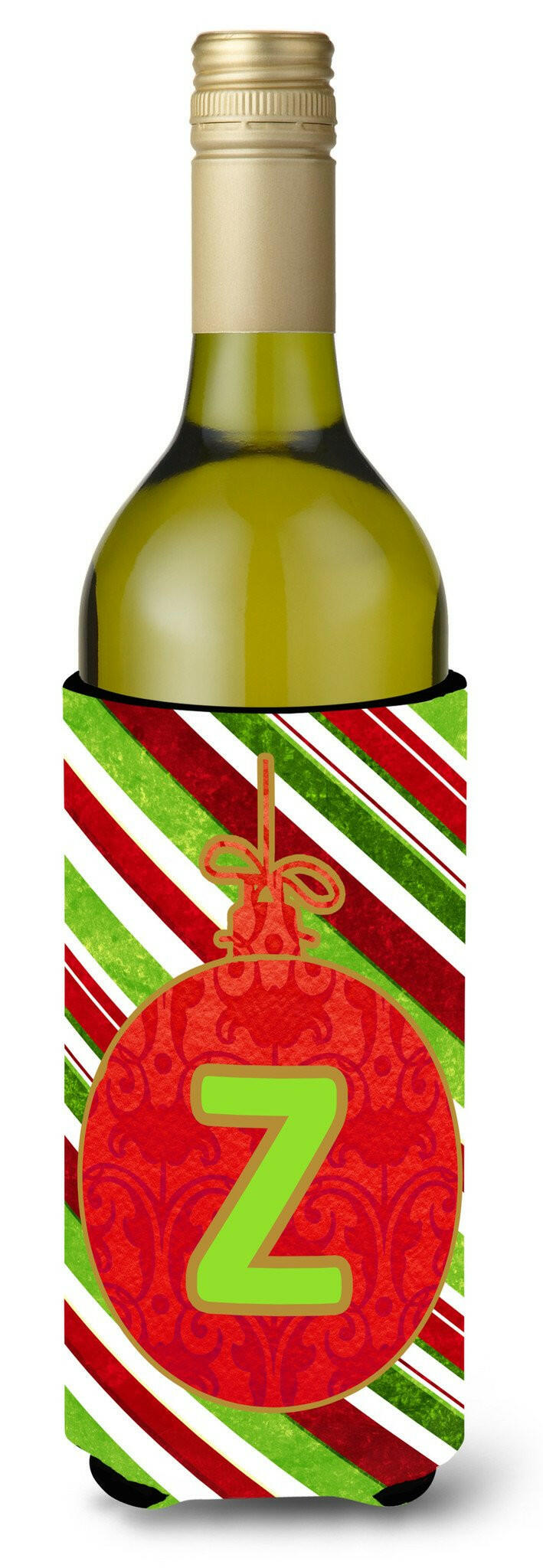 Christmas Oranment Holiday  Initial  Letter Z Wine Bottle Beverage Insulator Beverage Insulator Hugger by Caroline&#39;s Treasures