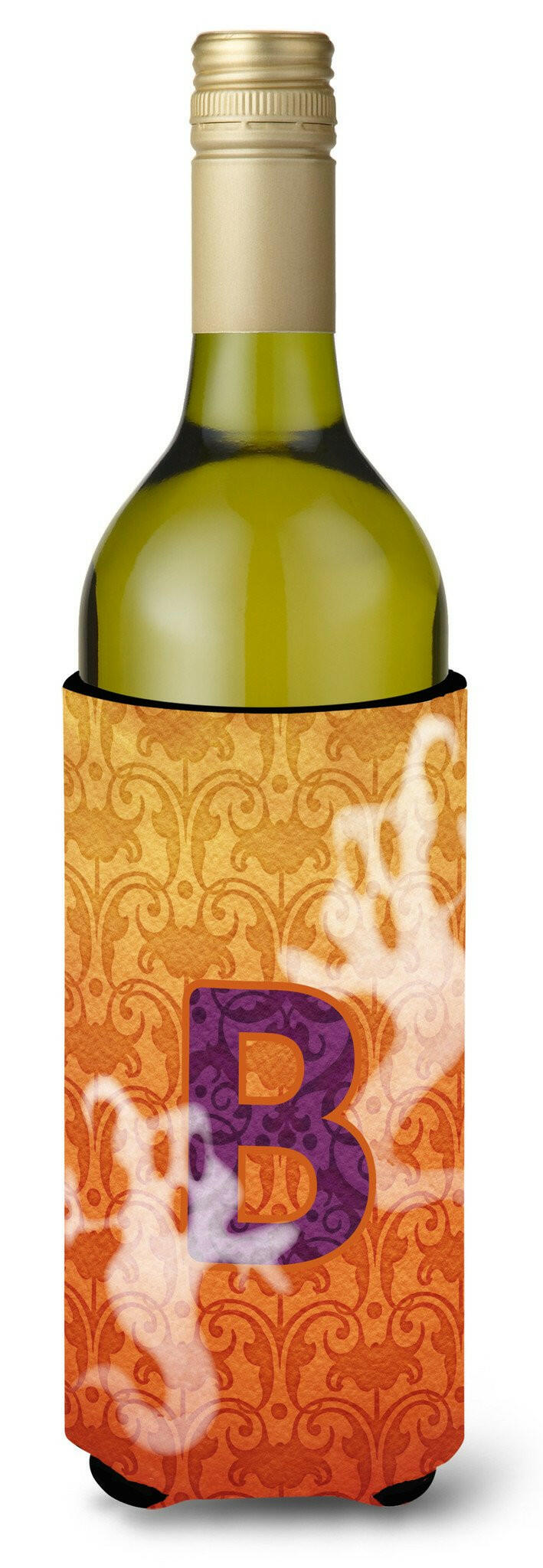 Halloween Ghosts  Initial  Letter B Wine Bottle Beverage Insulator Beverage Insulator Hugger by Caroline&#39;s Treasures