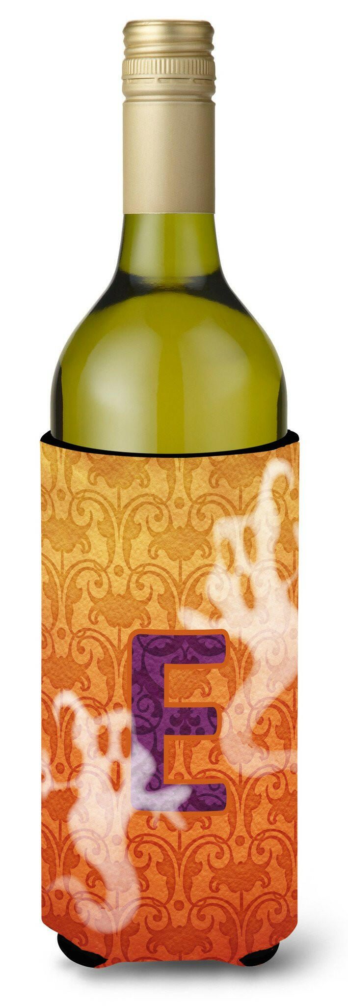 Halloween Ghosts  Initial  Letter E Wine Bottle Beverage Insulator Beverage Insulator Hugger by Caroline&#39;s Treasures