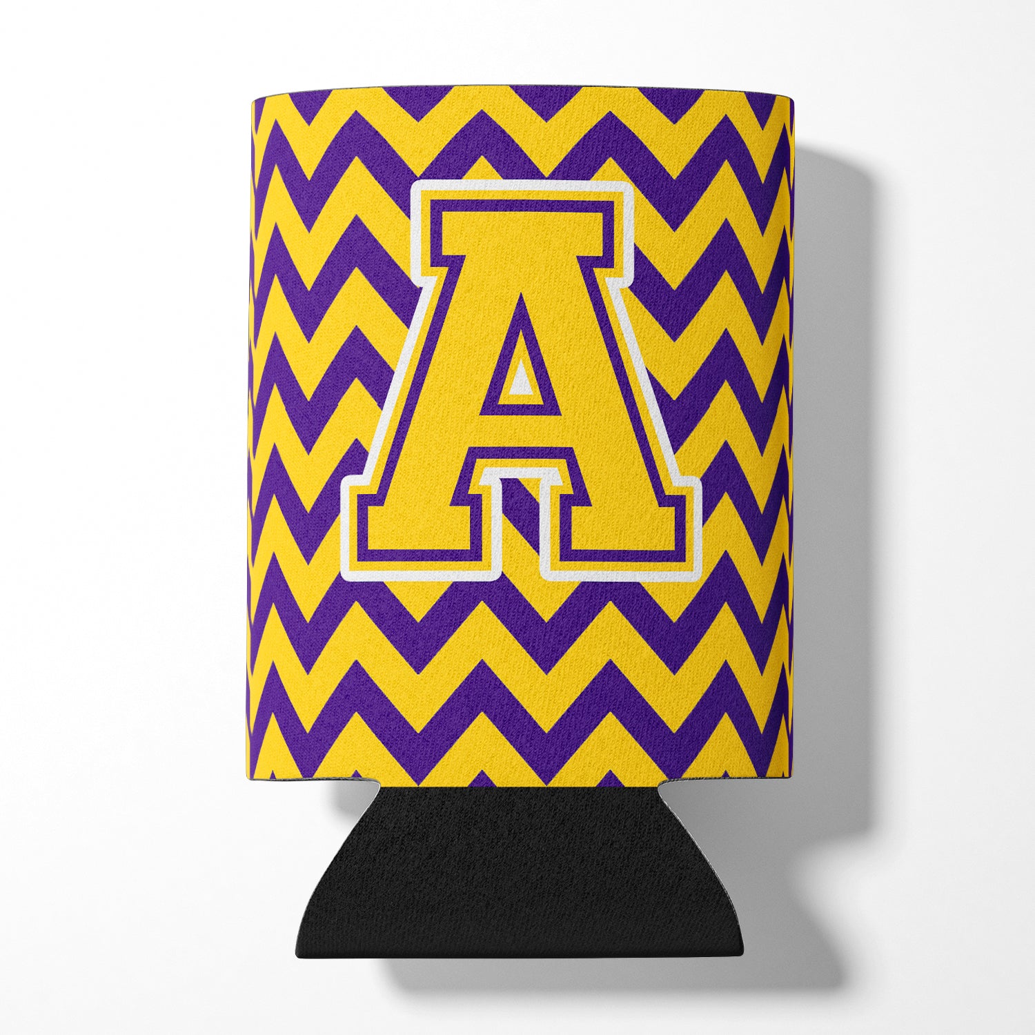 Letter A Chevron Purple and Gold Can or Bottle Hugger CJ1041-ACC