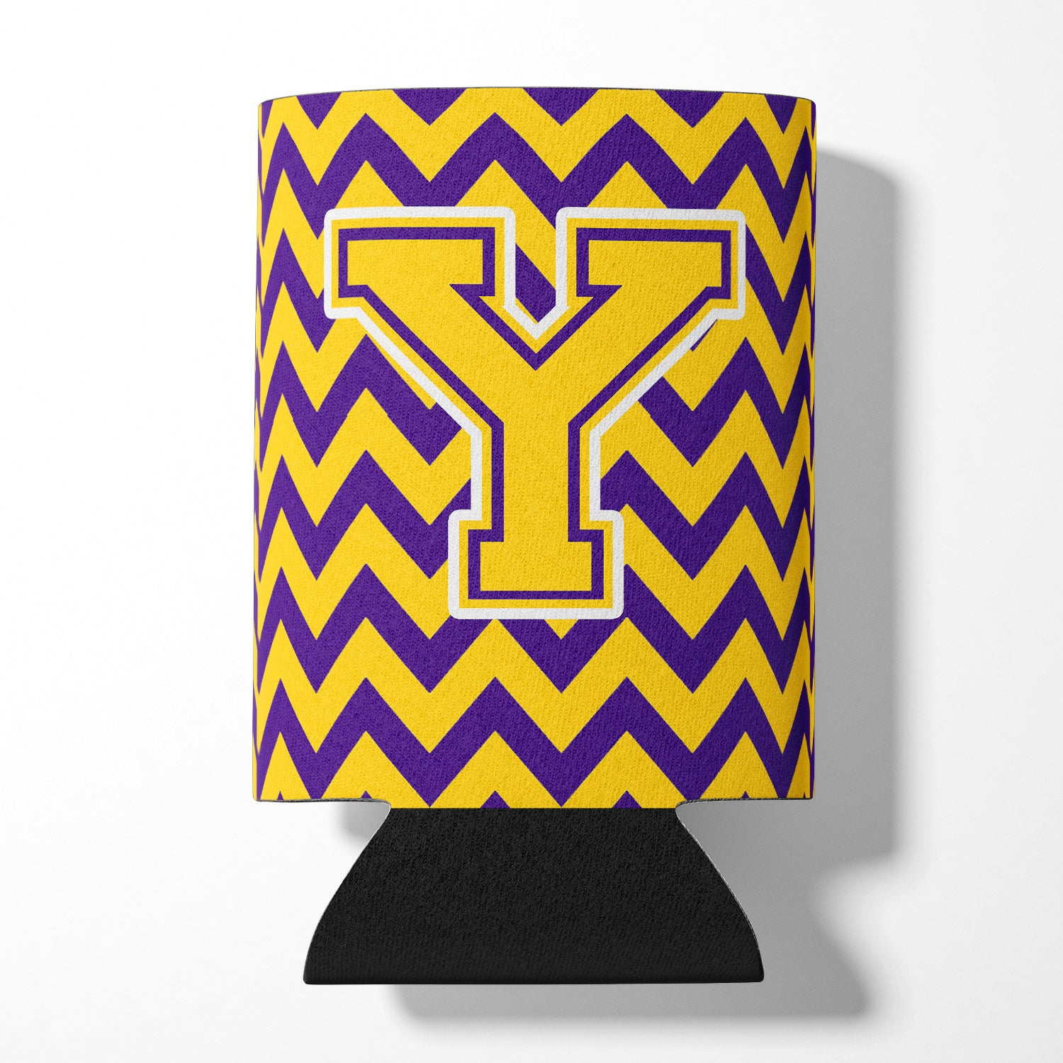 Letter Y Chevron Purple and Gold Can or Bottle Hugger CJ1041-YCC.