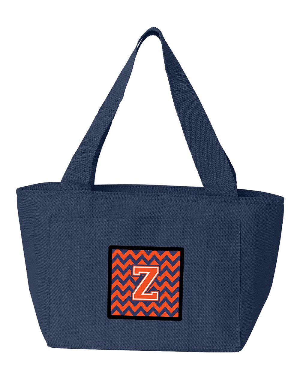 Letter Z Chevron Orange and Blue Lunch Bag CJ1042-ZNA-8808 by Caroline&#39;s Treasures