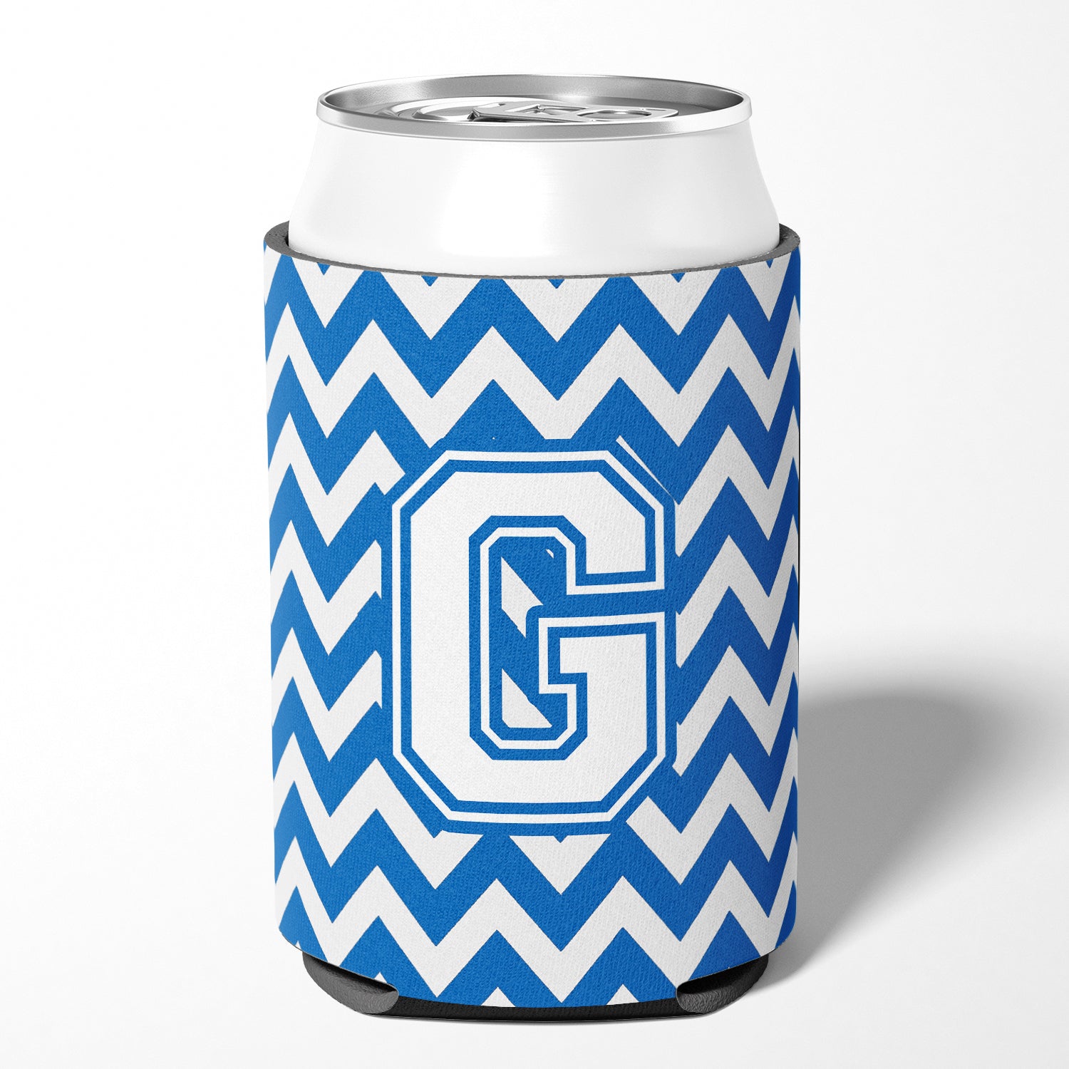 Letter G Chevron Blue and White Can or Bottle Hugger CJ1045-GCC
