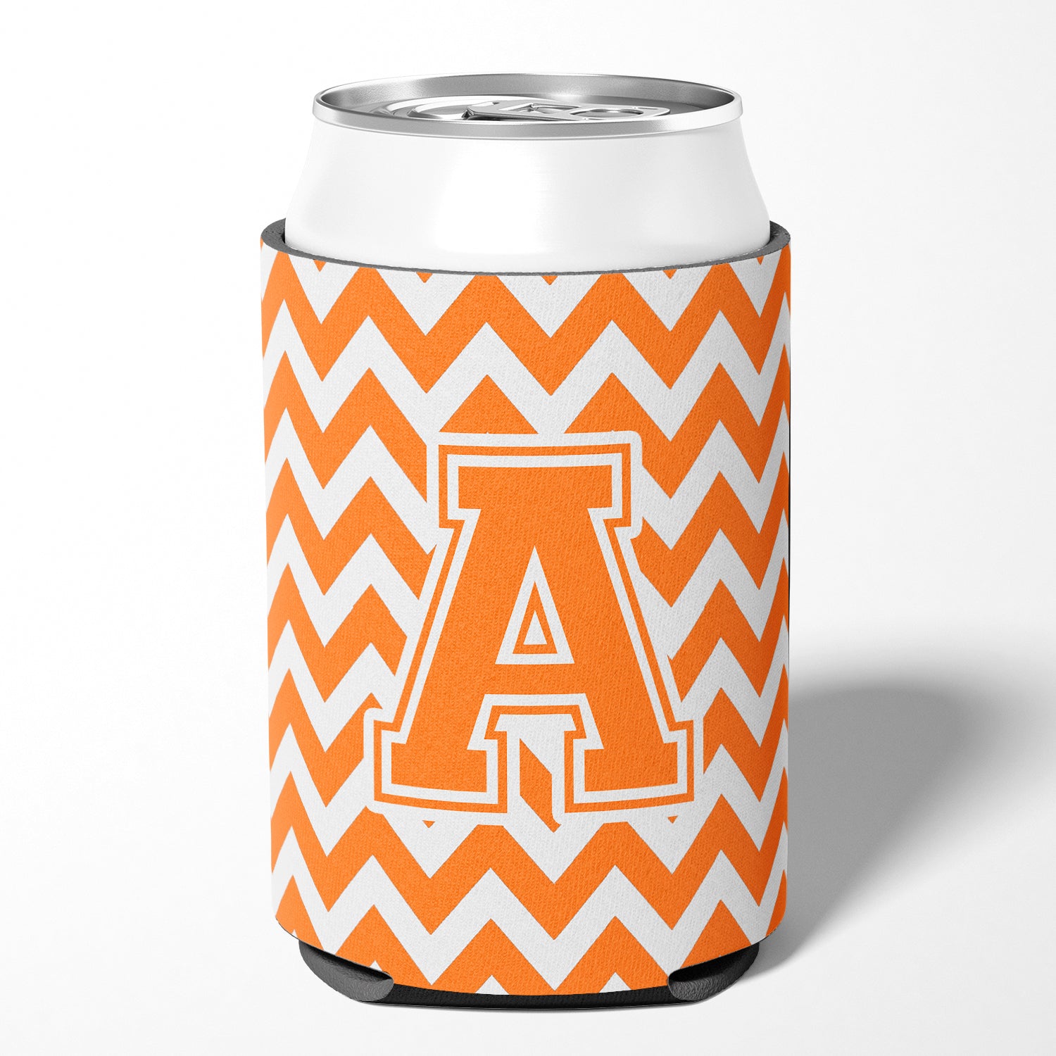 Letter A Chevron Orange and White Can or Bottle Hugger CJ1046-ACC