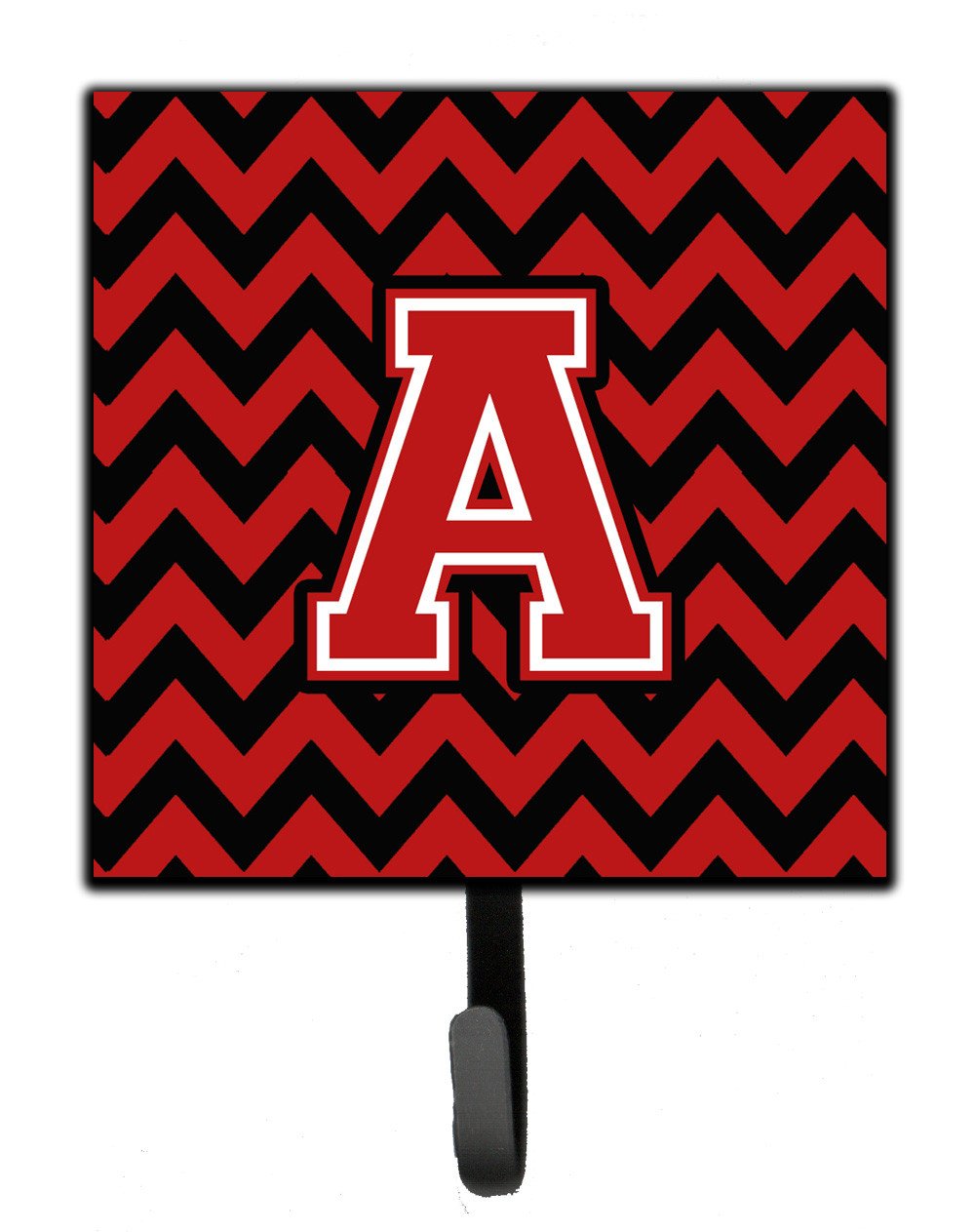 Letter A Chevron Black and Red   Leash or Key Holder CJ1047-ASH4 by Caroline&#39;s Treasures