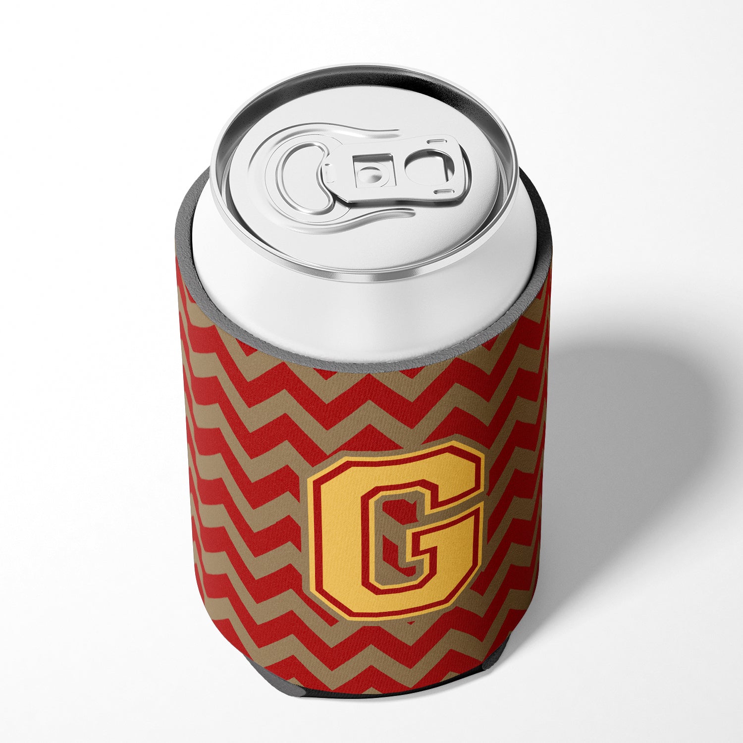 Letter G Chevron Garnet and Gold  Can or Bottle Hugger CJ1048-GCC