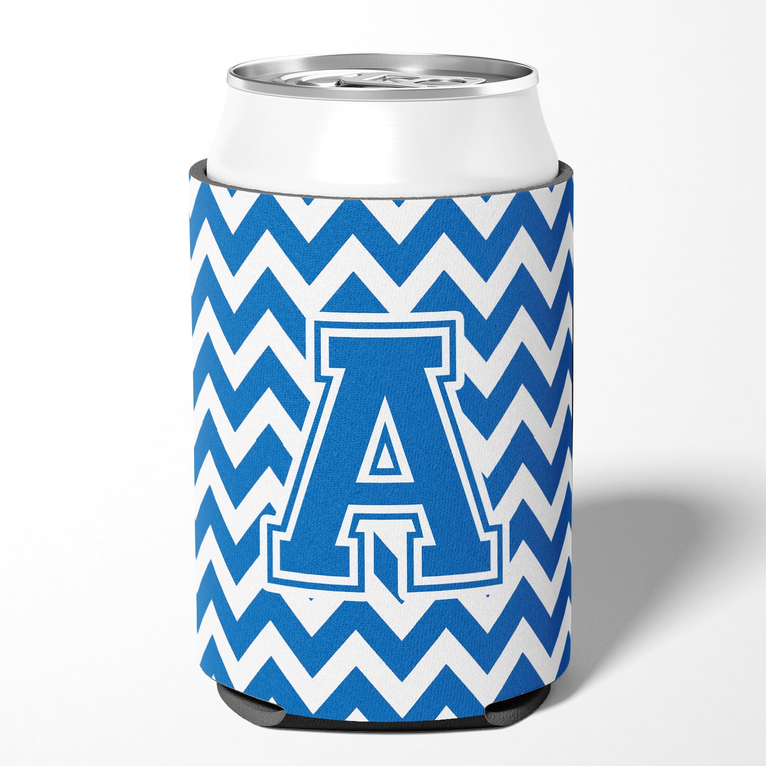 Letter A Chevron Blue and White Can or Bottle Hugger CJ1056-ACC