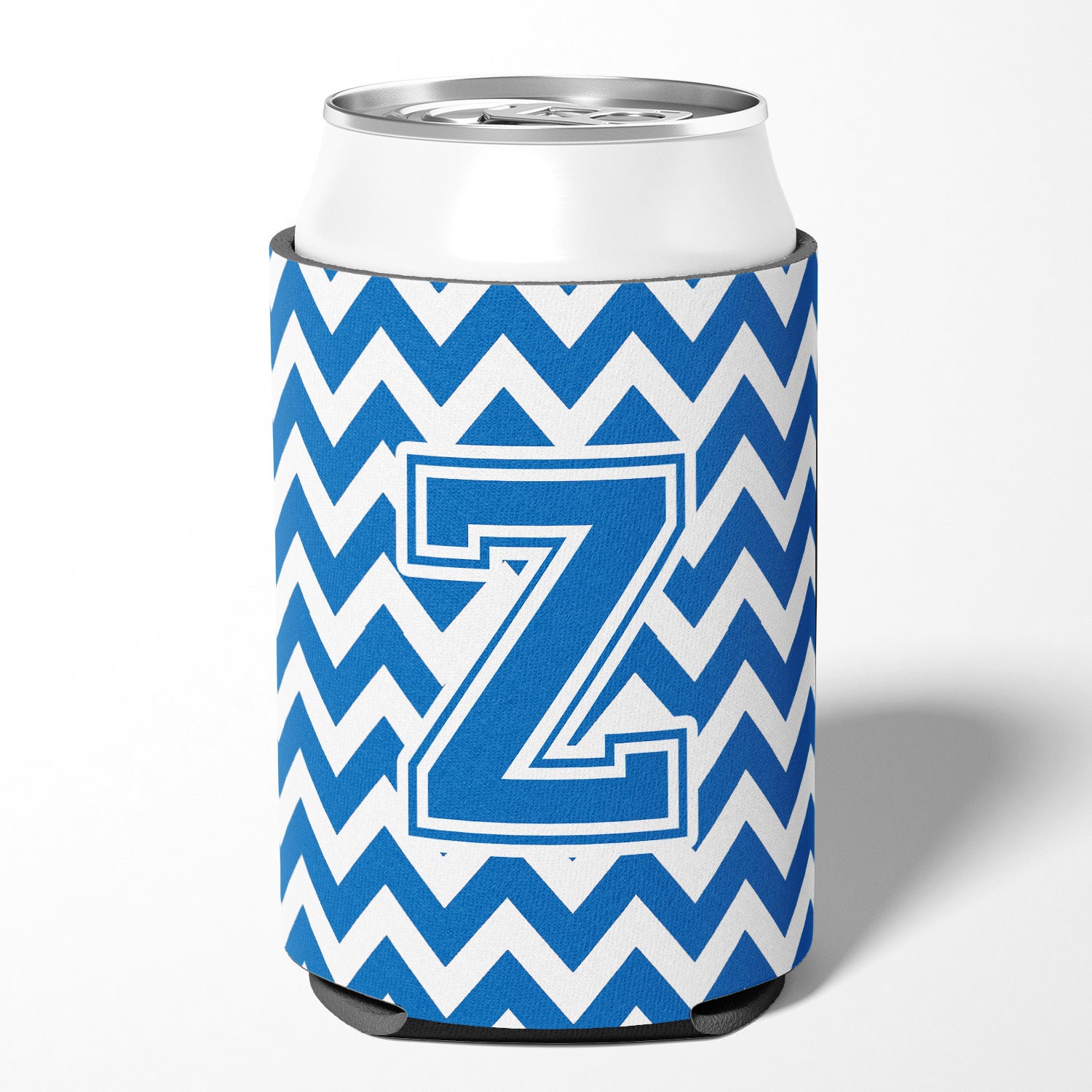 Letter Z Chevron Blue and White Can or Bottle Hugger CJ1056-ZCC