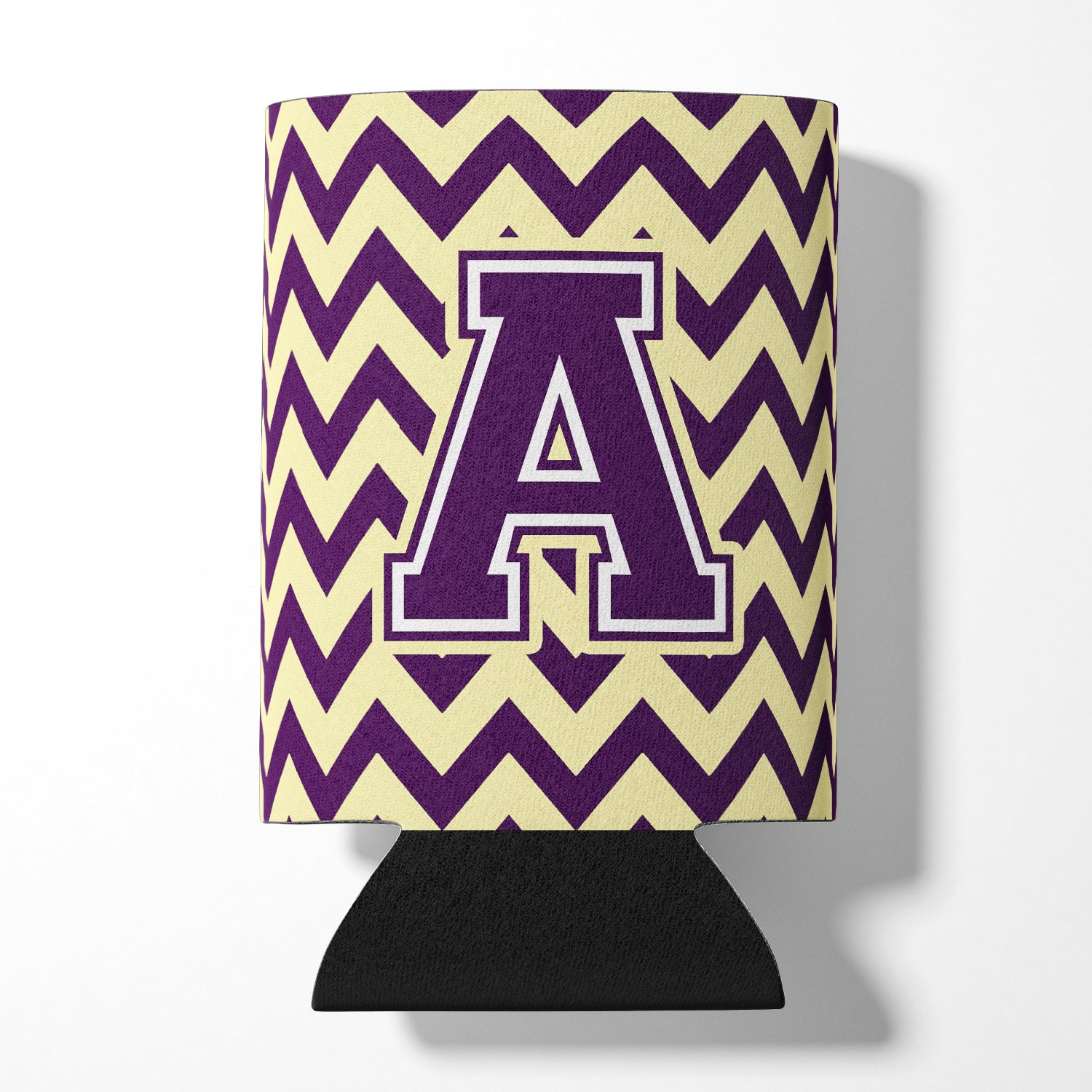 Letter A Chevron Purple and Gold Can or Bottle Hugger CJ1058-ACC