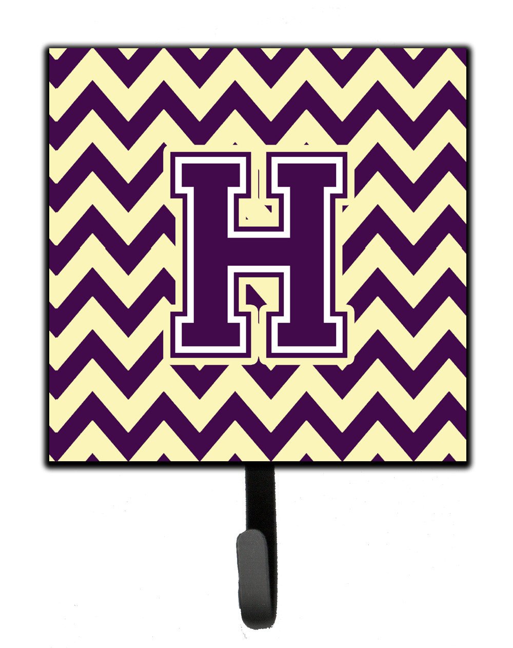 Letter H Chevron Purple and Gold Leash or Key Holder CJ1058-HSH4 by Caroline&#39;s Treasures