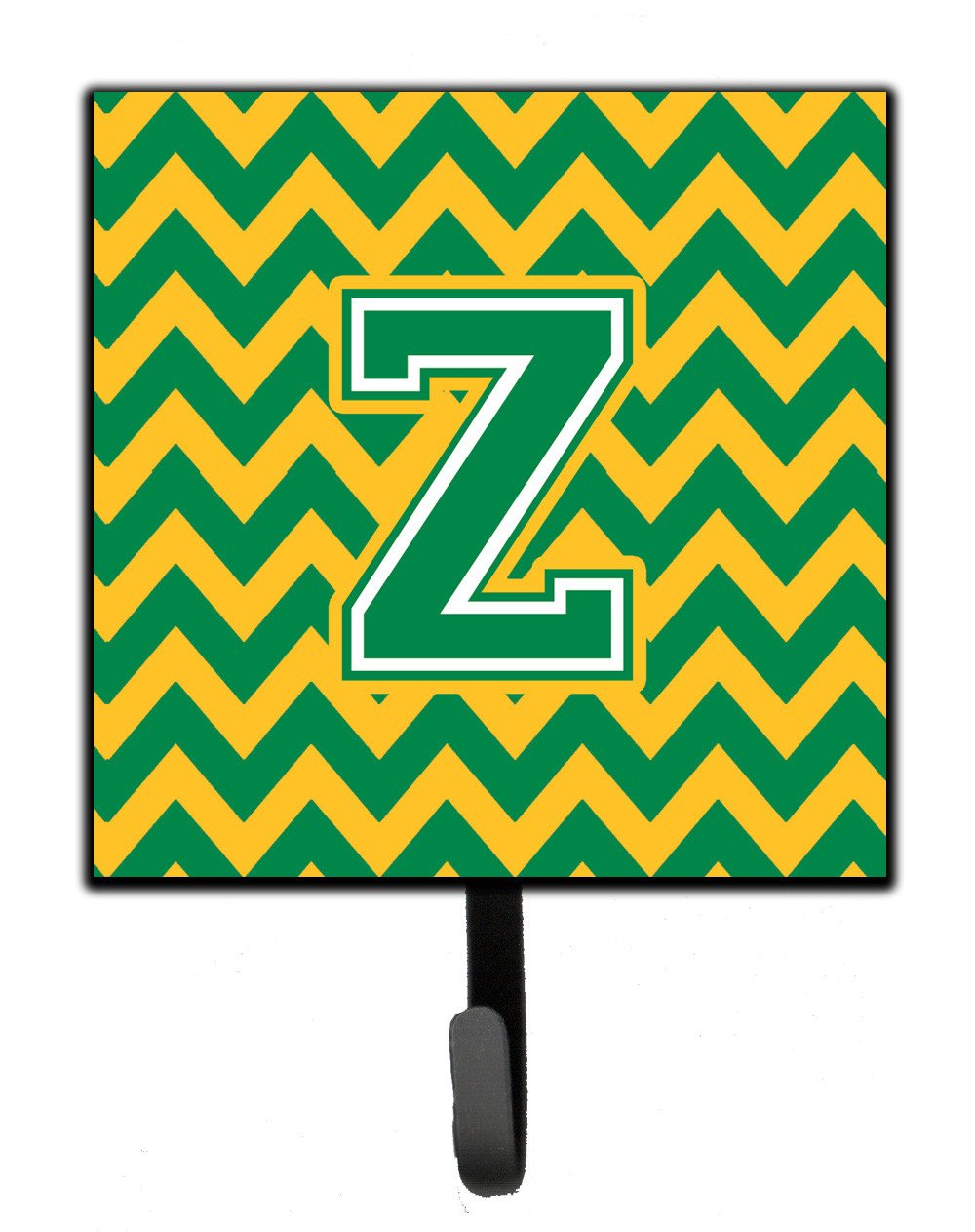 Letter Z Chevron Green and Gold Leash or Key Holder CJ1059-ZSH4 by Caroline's Treasures