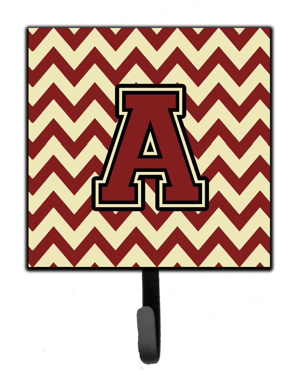 Letter A Chevron Maroon and Gold Leash or Key Holder CJ1061-ASH4 by Caroline&#39;s Treasures