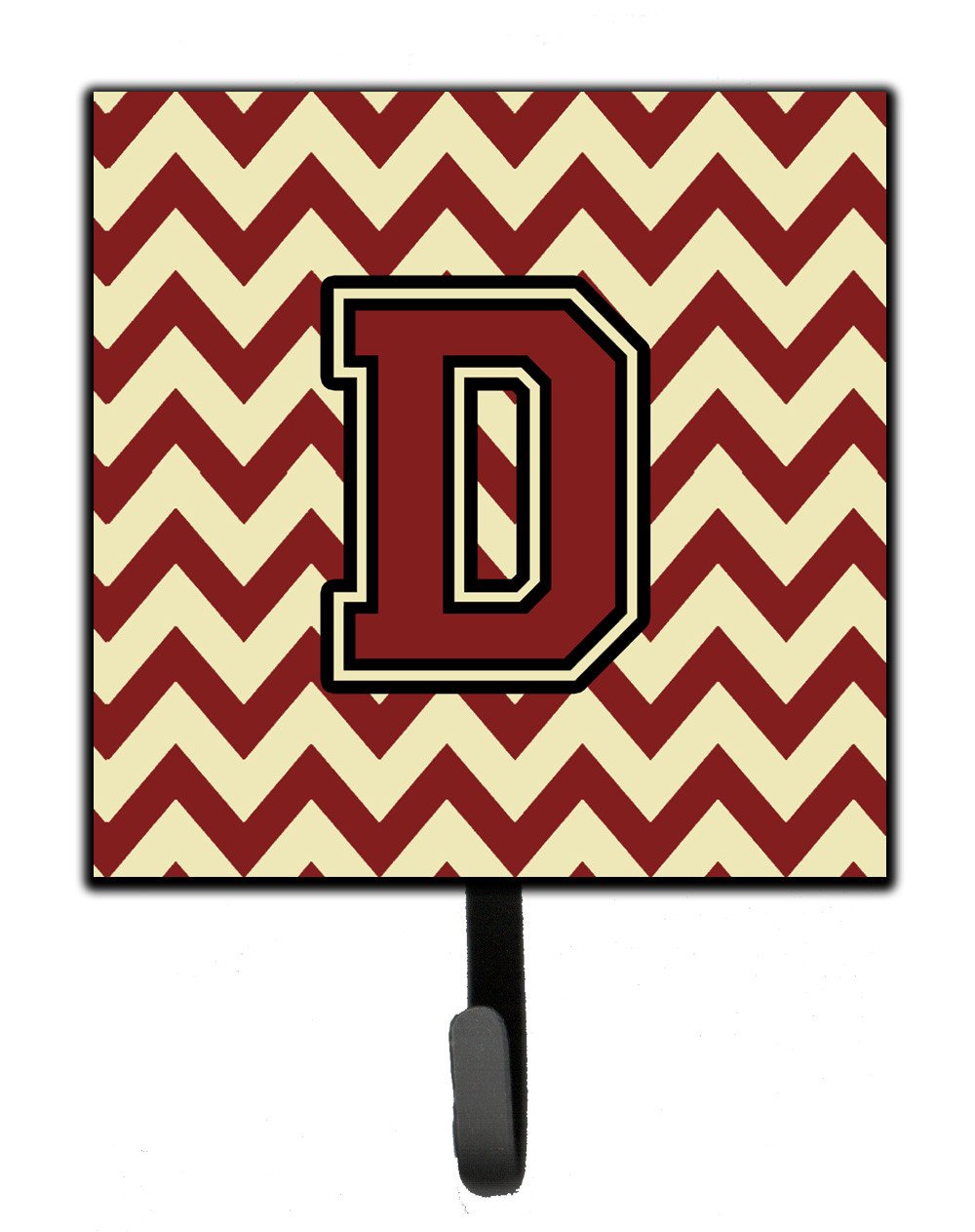 Letter D Chevron Maroon and Gold Leash or Key Holder CJ1061-DSH4 by Caroline's Treasures