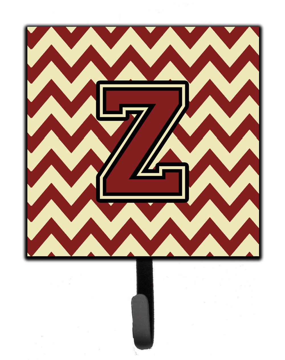 Letter Z Chevron Maroon and Gold Leash or Key Holder CJ1061-ZSH4 by Caroline's Treasures