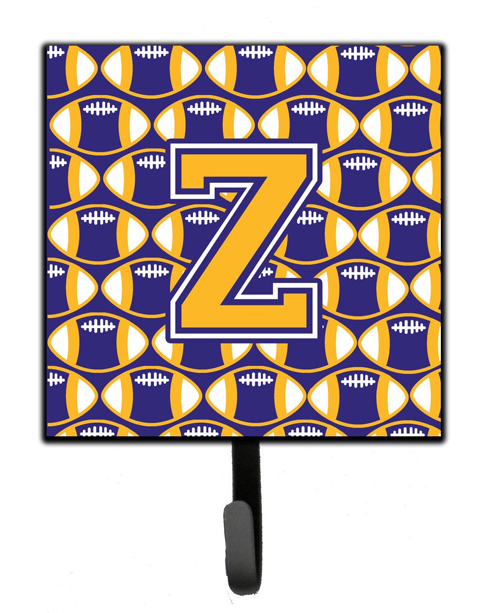 Letter Z Football Purple and Gold Leash or Key Holder CJ1064-ZSH4 by Caroline&#39;s Treasures