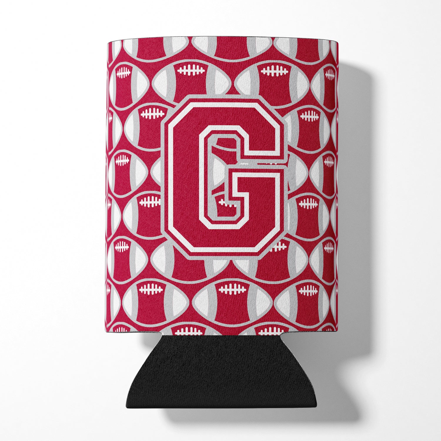 Lettre G Football Crimson, gris et blanc Can ou Bottle Hugger CJ1065-GCC
