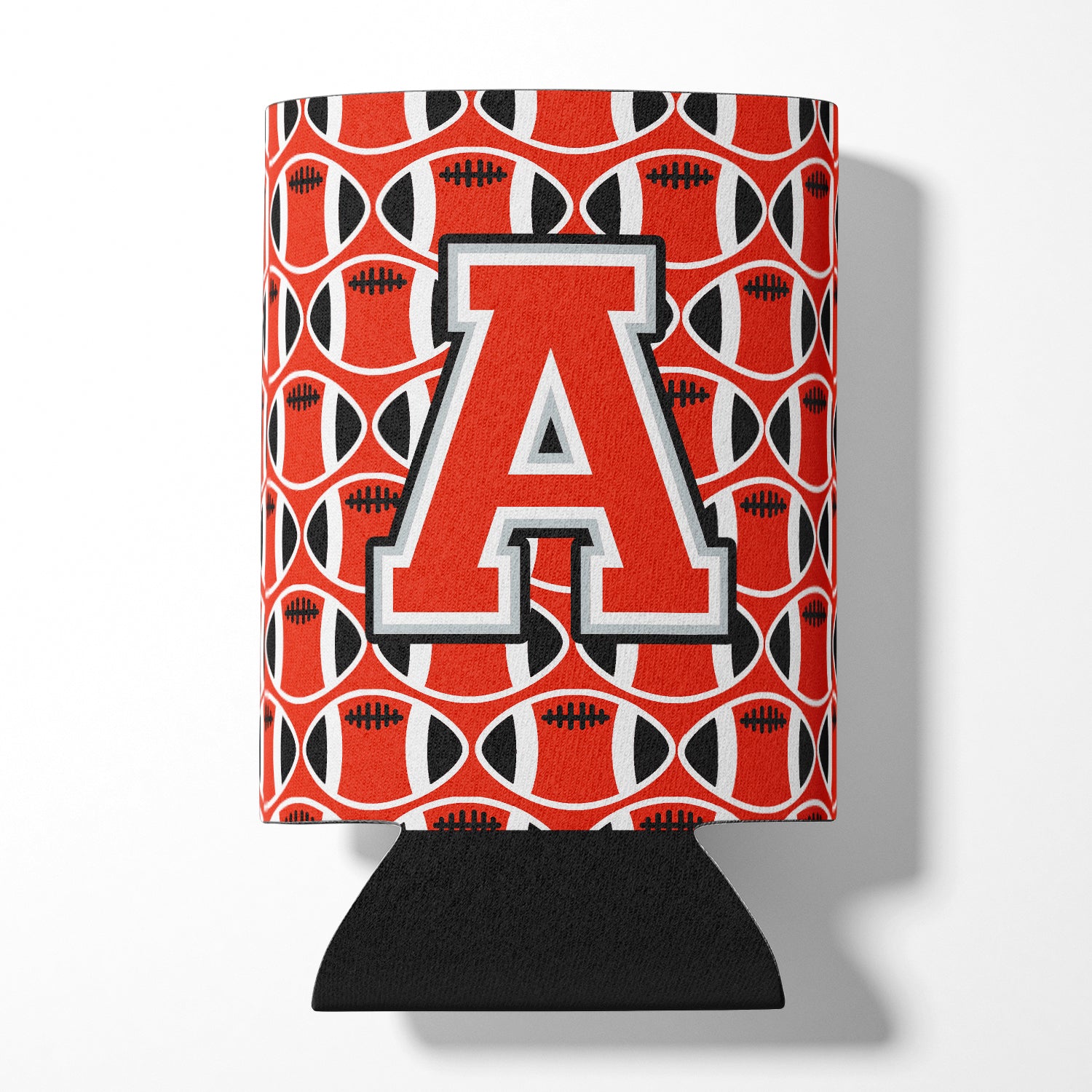Letter A Football Scarlet and Grey Can or Bottle Hugger CJ1067-ACC