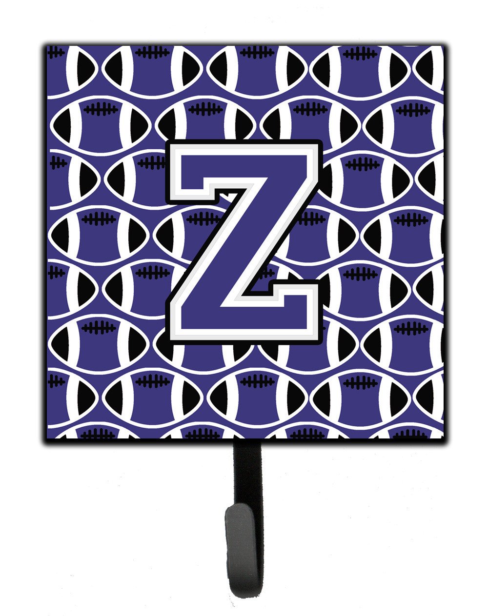 Letter Z Football Purple and White Leash or Key Holder CJ1068-ZSH4 by Caroline&#39;s Treasures