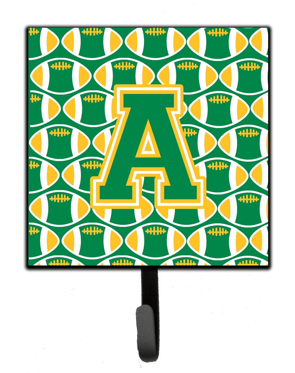 Letter A Football Green and Gold Leash or Key Holder CJ1069-ASH4 by Caroline&#39;s Treasures