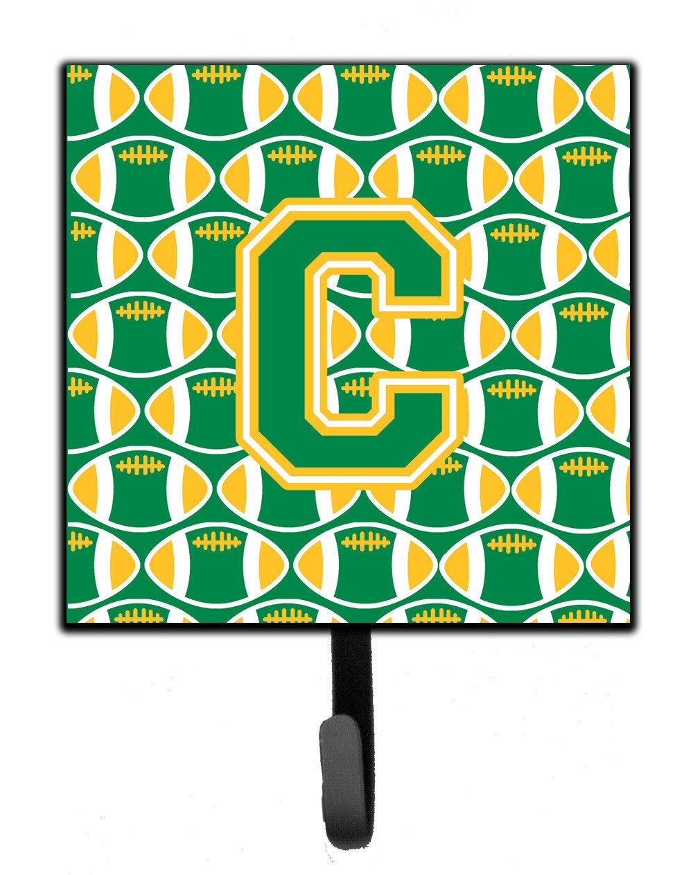 Letter C Football Green and Gold Leash or Key Holder CJ1069-CSH4 by Caroline&#39;s Treasures