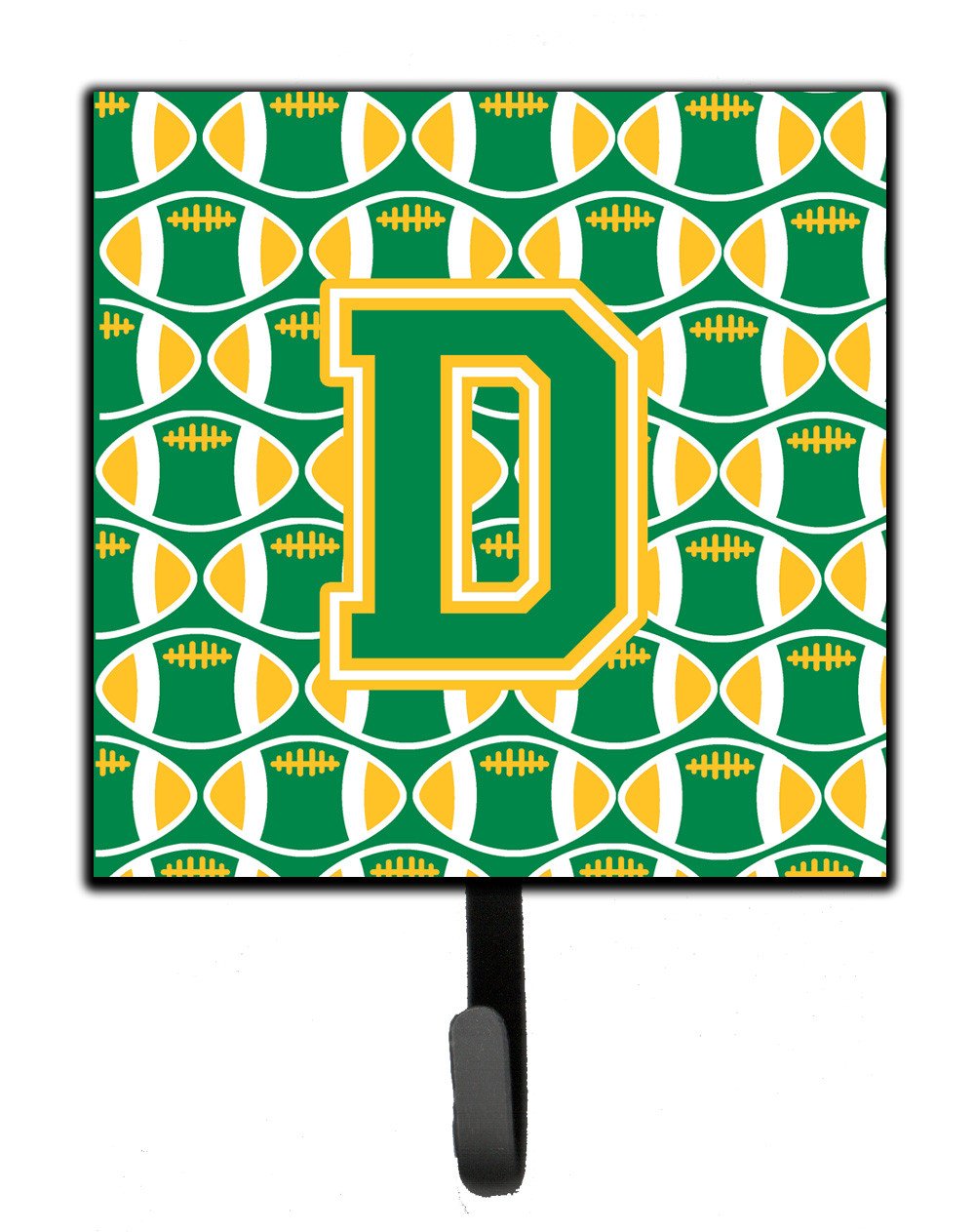Letter D Football Green and Gold Leash or Key Holder CJ1069-DSH4 by Caroline&#39;s Treasures