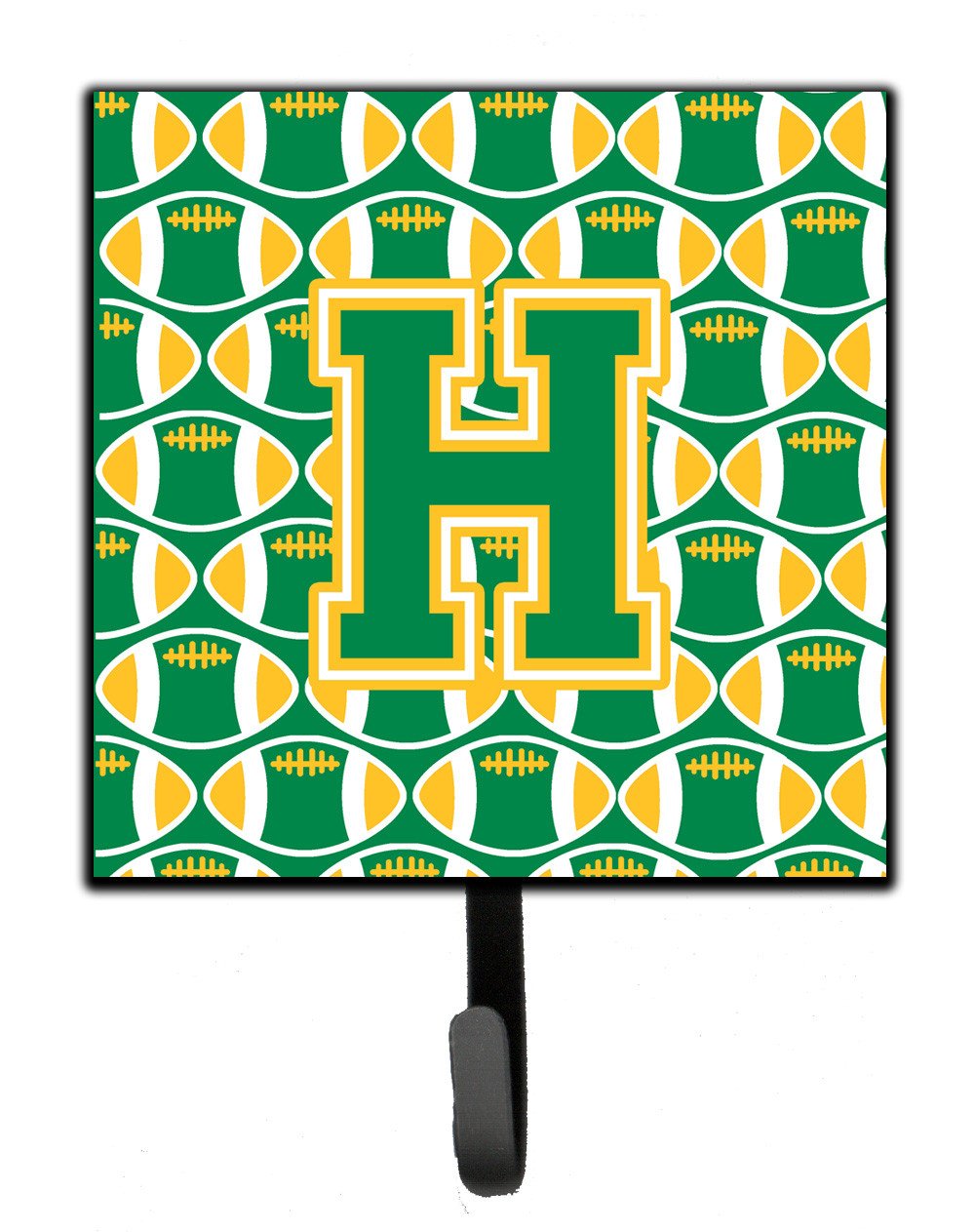 Letter H Football Green and Gold Leash or Key Holder CJ1069-HSH4 by Caroline&#39;s Treasures