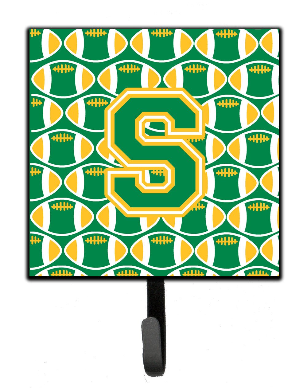 Letter S Football Green and Gold Leash or Key Holder CJ1069-SSH4 by Caroline&#39;s Treasures