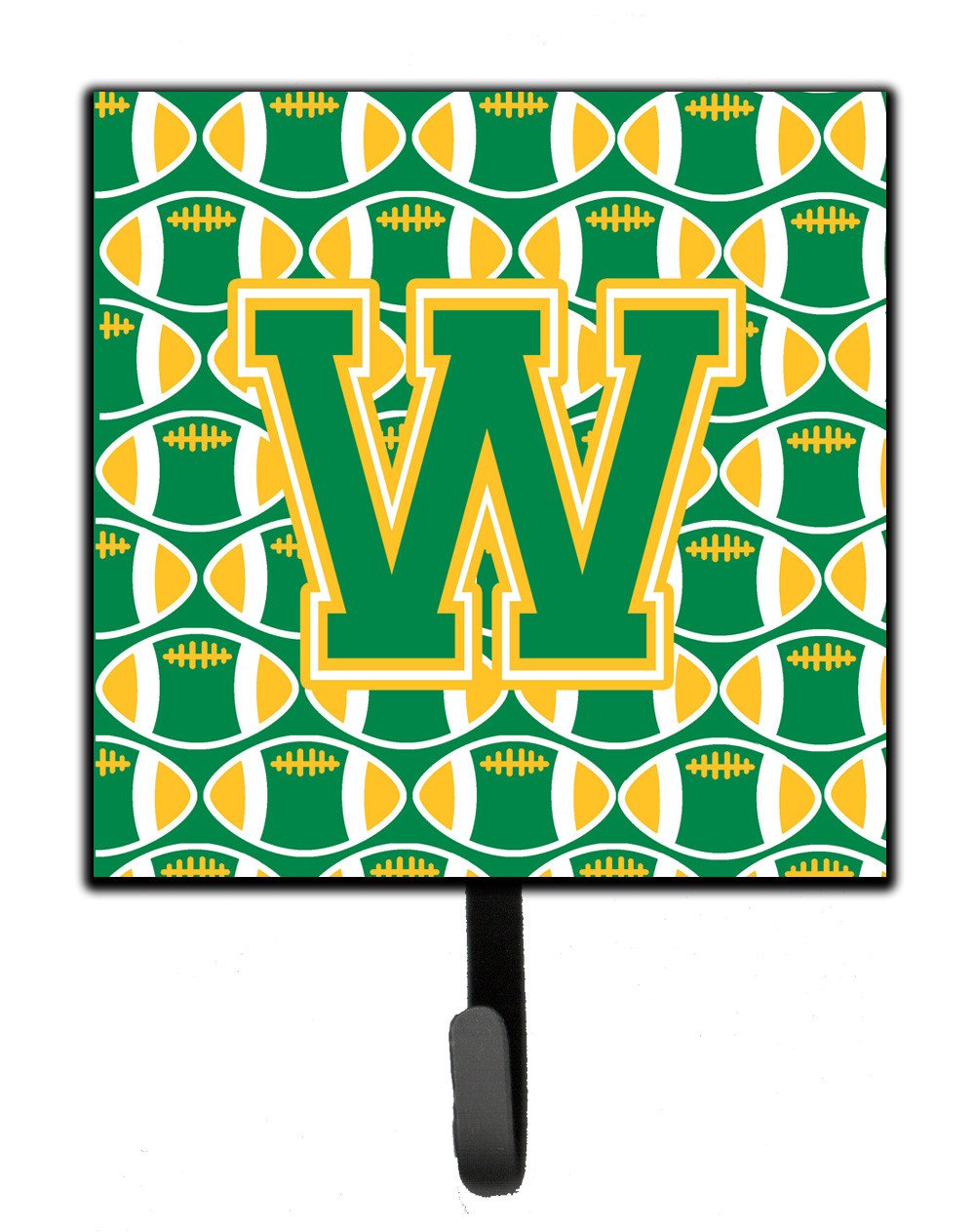 Letter W Football Green and Gold Leash or Key Holder CJ1069-WSH4 by Caroline&#39;s Treasures