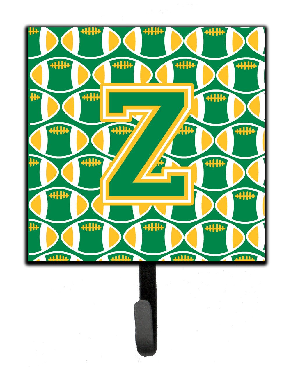 Letter Z Football Green and Gold Leash or Key Holder CJ1069-ZSH4 by Caroline&#39;s Treasures