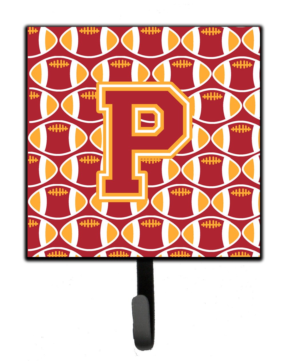 Letter P Football Cardinal and Gold Leash or Key Holder CJ1070-PSH4 by Caroline&#39;s Treasures