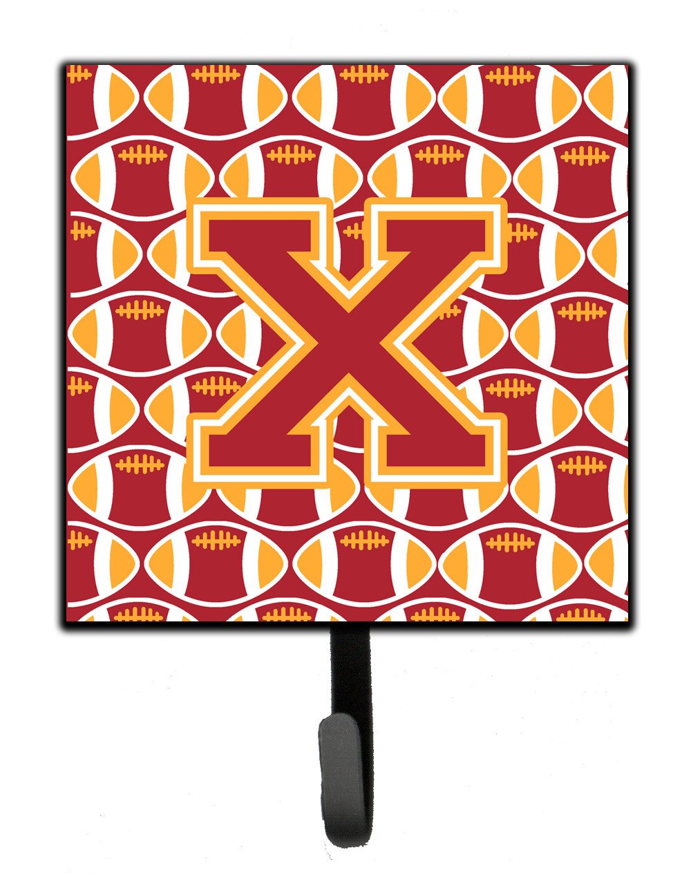 Letter X Football Cardinal and Gold Leash or Key Holder CJ1070-XSH4 by Caroline&#39;s Treasures