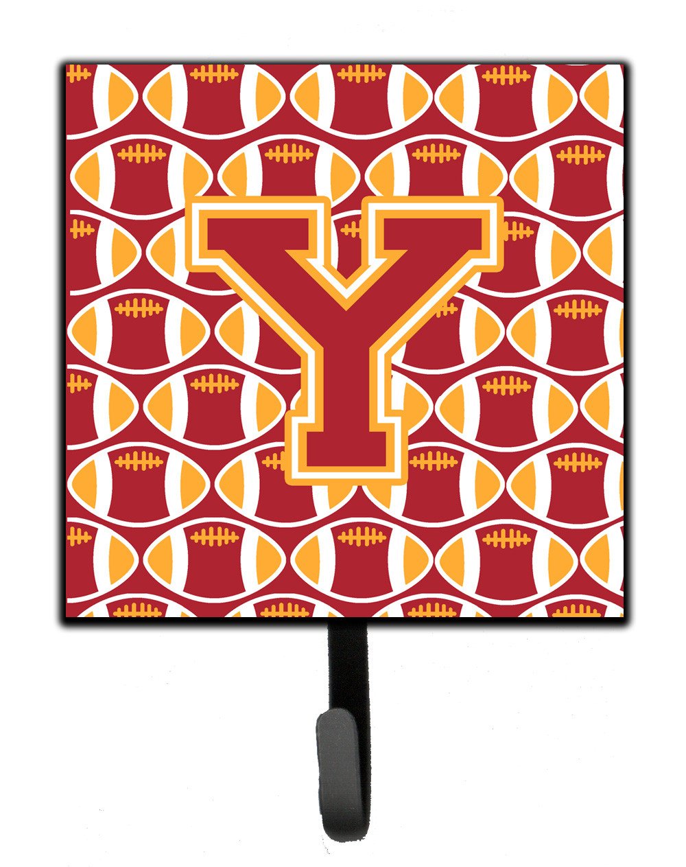 Letter Y Football Cardinal and Gold Leash or Key Holder CJ1070-YSH4 by Caroline&#39;s Treasures