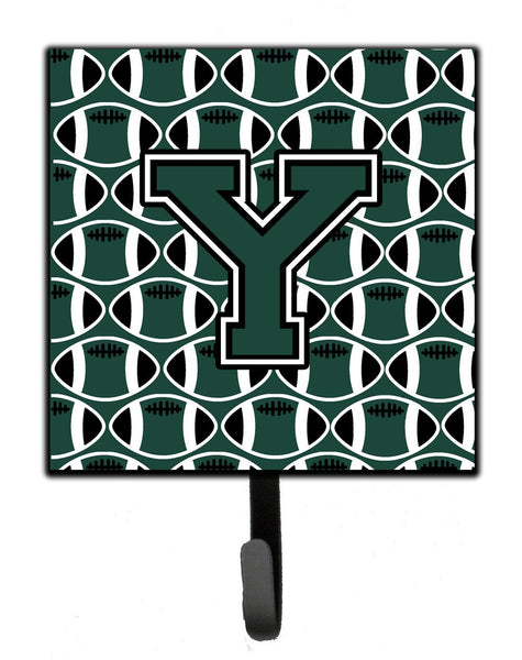 Letter Y Football Green and White Leash or Key Holder CJ1071-YSH4 by Caroline's Treasures
