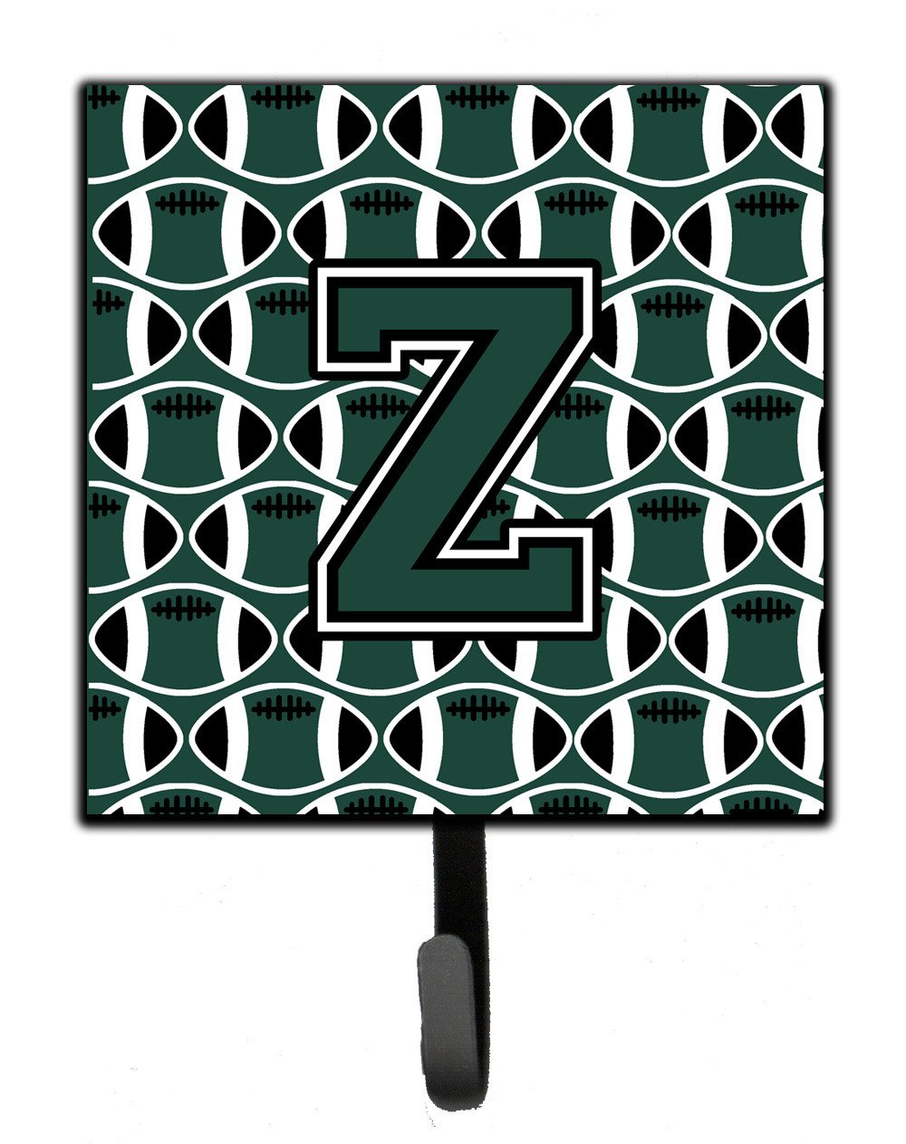 Letter Z Football Green and White Leash or Key Holder CJ1071-ZSH4 by Caroline&#39;s Treasures