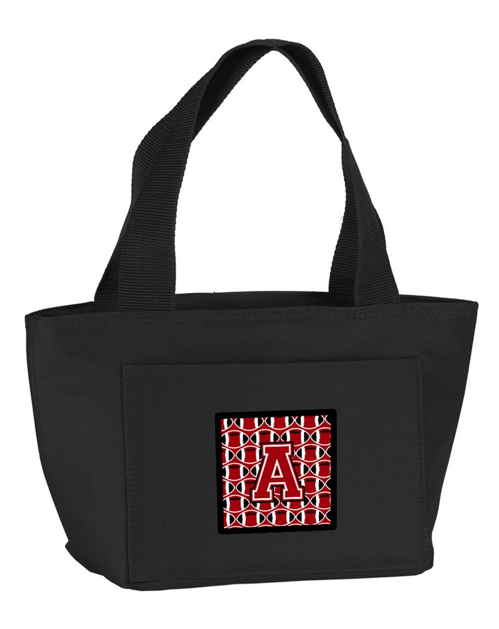 Letter A Football Red, Black and White Lunch Bag CJ1073-ABK-8808 by Caroline&#39;s Treasures