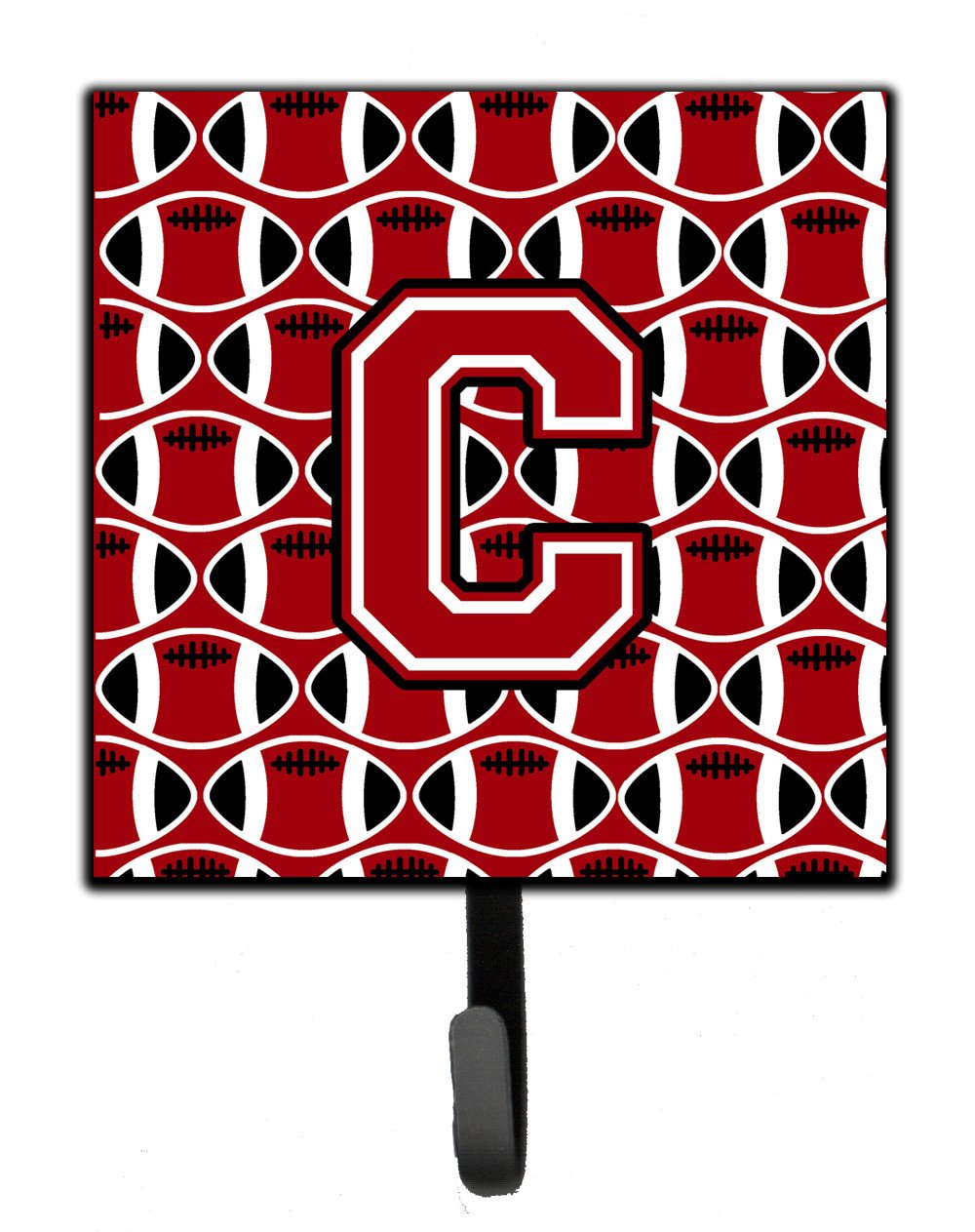 Letter C Football Red, Black and White Leash or Key Holder CJ1073-CSH4 by Caroline&#39;s Treasures