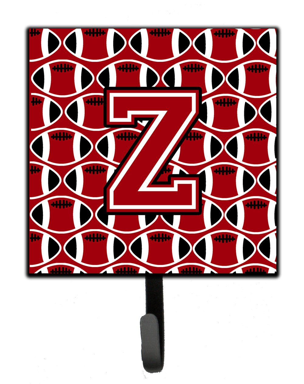 Letter Z Football Red, Black and White Leash or Key Holder CJ1073-ZSH4 by Caroline's Treasures