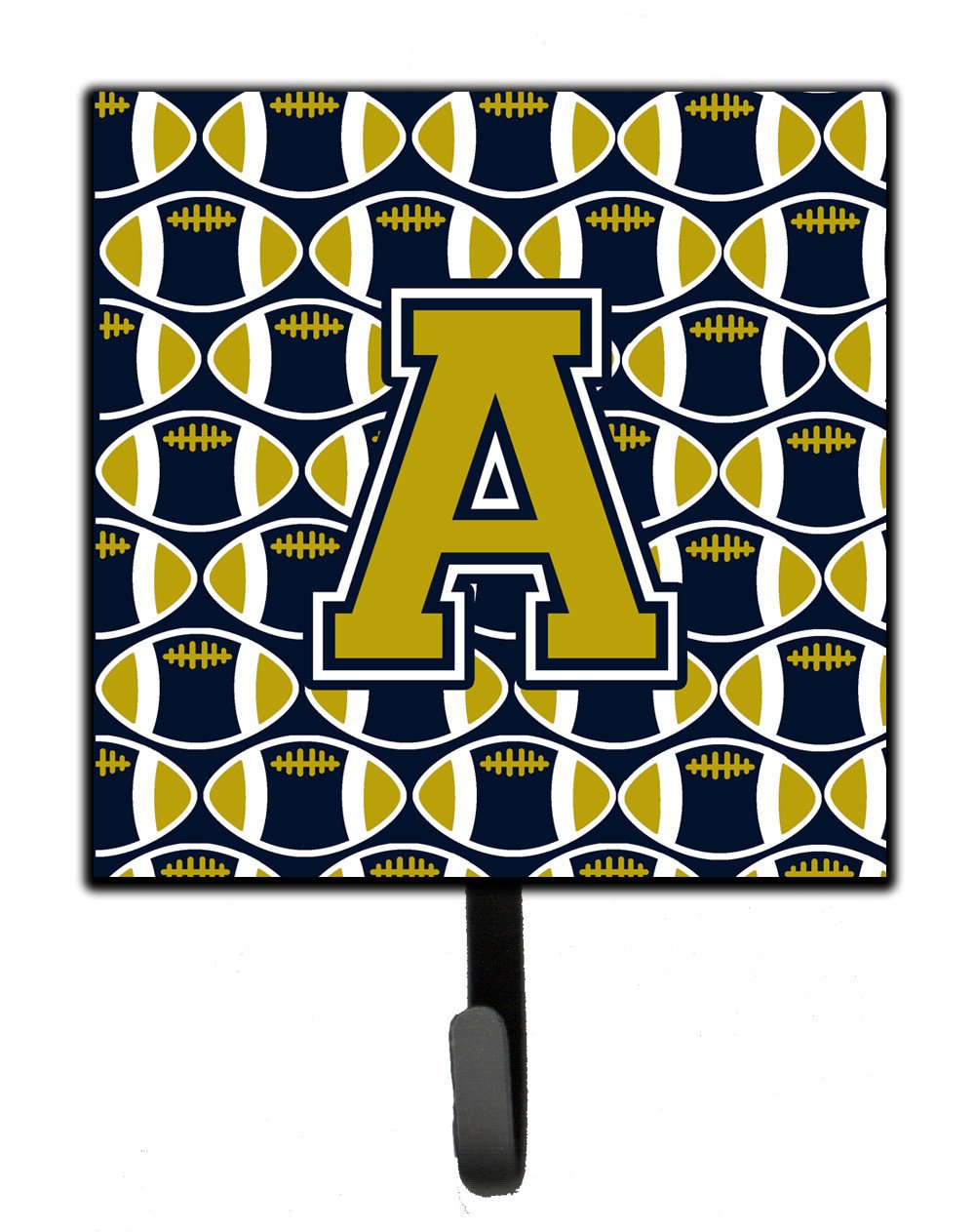 Letter A Football Blue and Gold Leash or Key Holder CJ1074-ASH4 by Caroline&#39;s Treasures