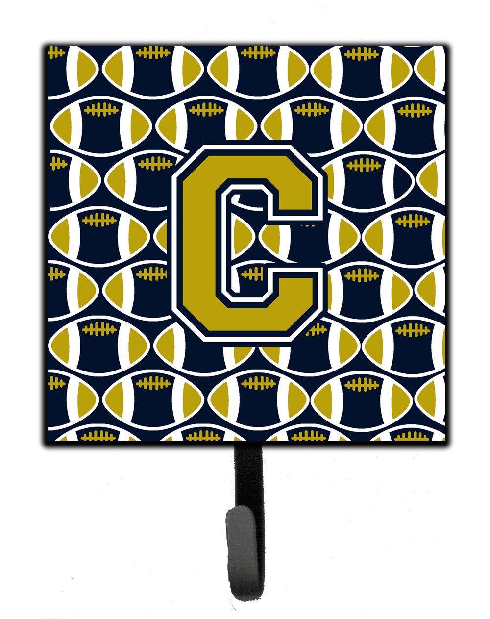 Letter C Football Blue and Gold Leash or Key Holder CJ1074-CSH4 by Caroline&#39;s Treasures