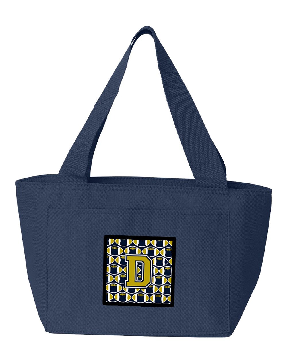 Letter D Football Blue and Gold Lunch Bag CJ1074-DNA-8808 by Caroline&#39;s Treasures