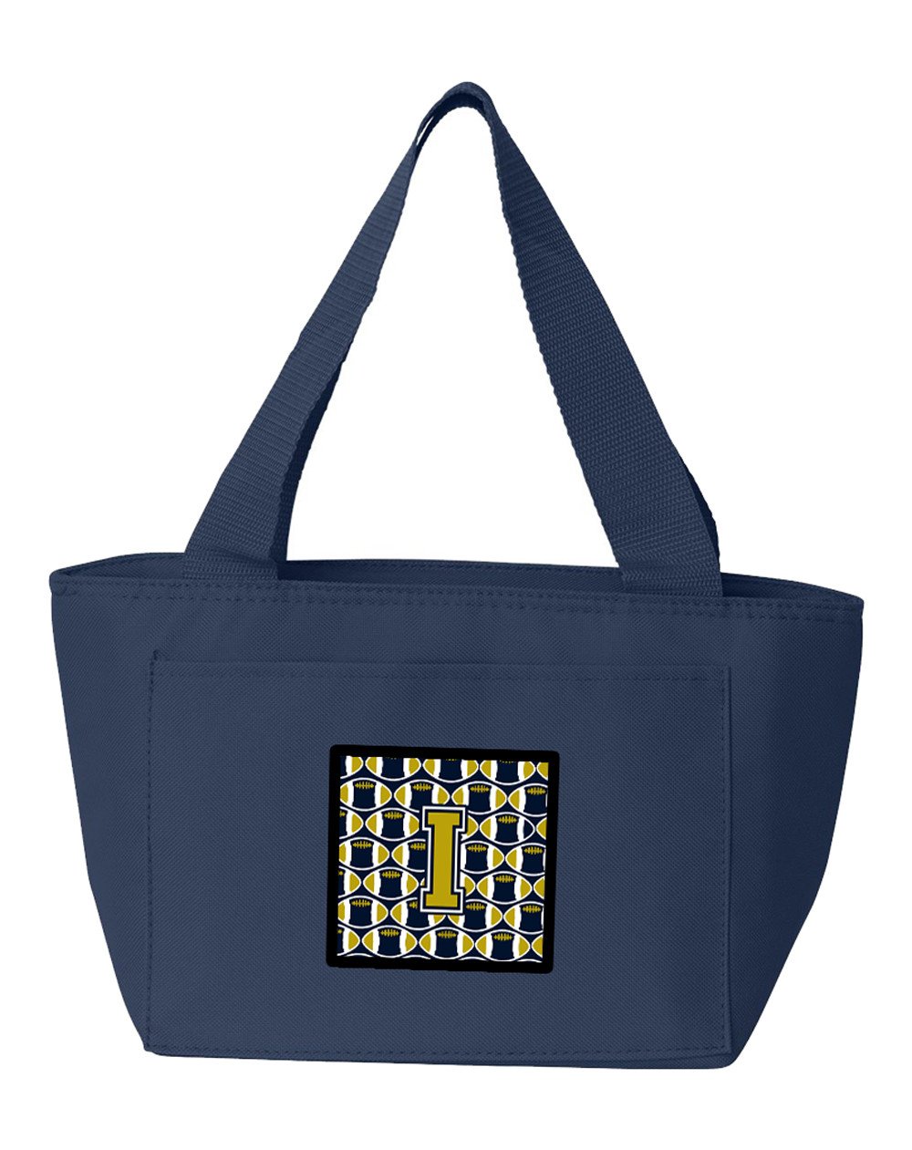 Letter I Football Blue and Gold Lunch Bag CJ1074-INA-8808 by Caroline&#39;s Treasures