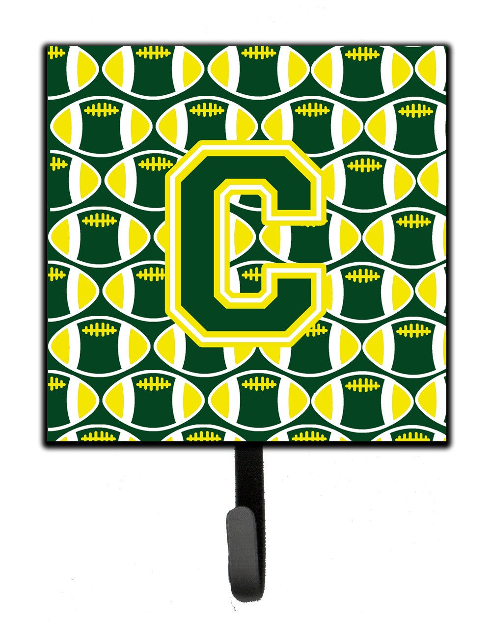 Letter C Football Green and Yellow Leash or Key Holder CJ1075-CSH4 by Caroline&#39;s Treasures