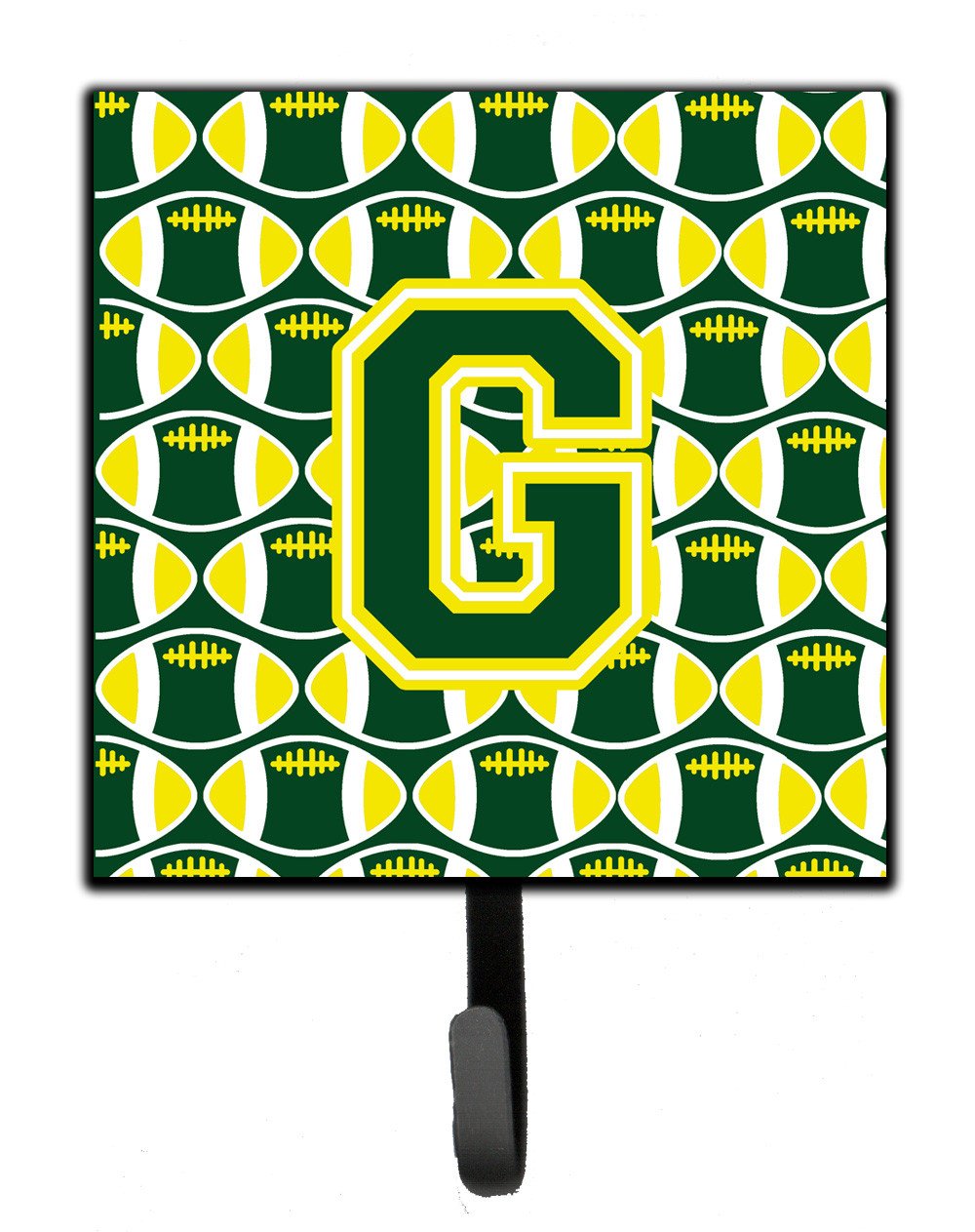 Letter G Football Green and Yellow Leash or Key Holder CJ1075-GSH4 by Caroline&#39;s Treasures
