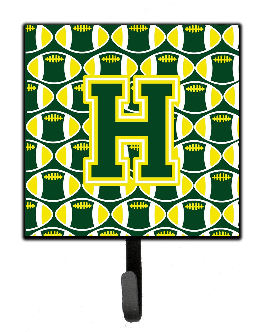 Letter H Football Green and Yellow Leash or Key Holder CJ1075-HSH4 by Caroline&#39;s Treasures