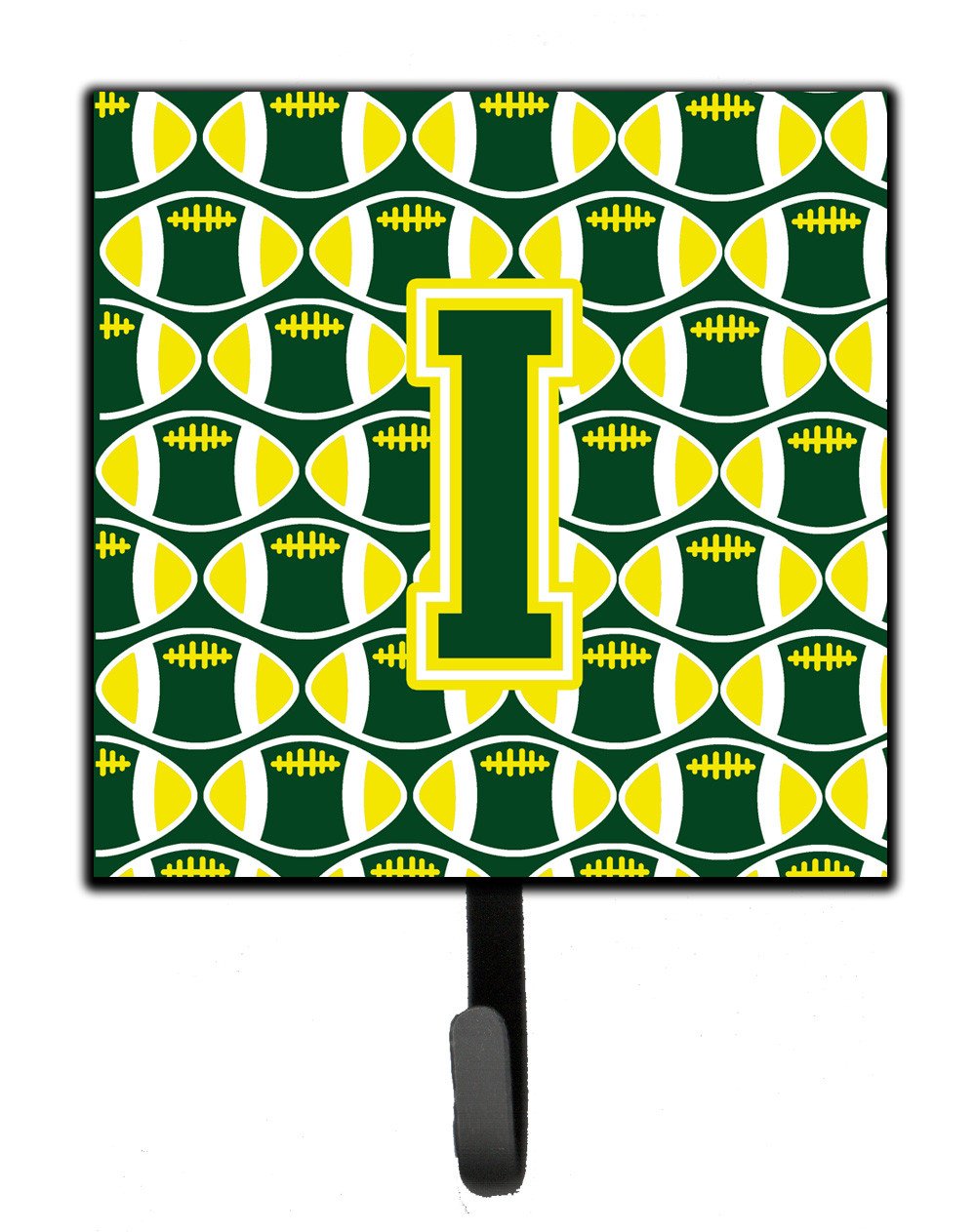 Letter I Football Green and Yellow Leash or Key Holder CJ1075-ISH4 by Caroline&#39;s Treasures