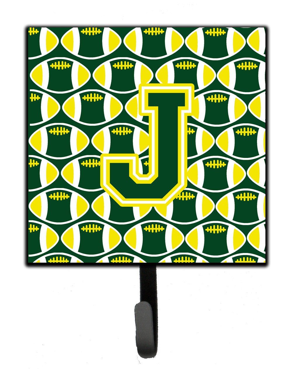 Letter J Football Green and Yellow Leash or Key Holder CJ1075-JSH4 by Caroline&#39;s Treasures