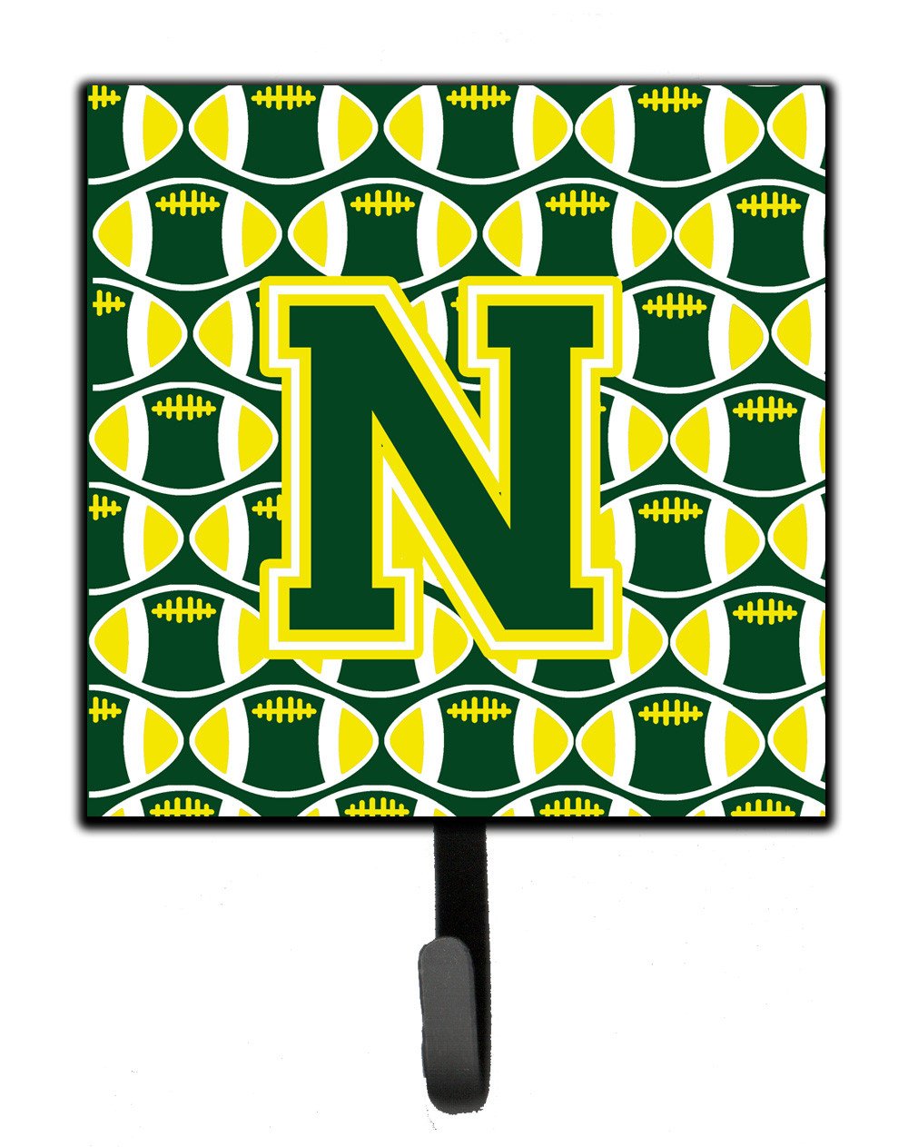 Letter N Football Green and Yellow Leash or Key Holder CJ1075-NSH4 by Caroline's Treasures