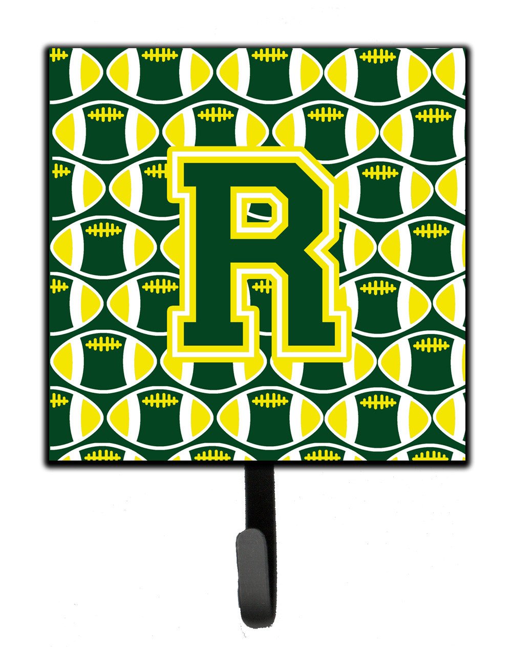 Letter R Football Green and Yellow Leash or Key Holder CJ1075-RSH4 by Caroline&#39;s Treasures