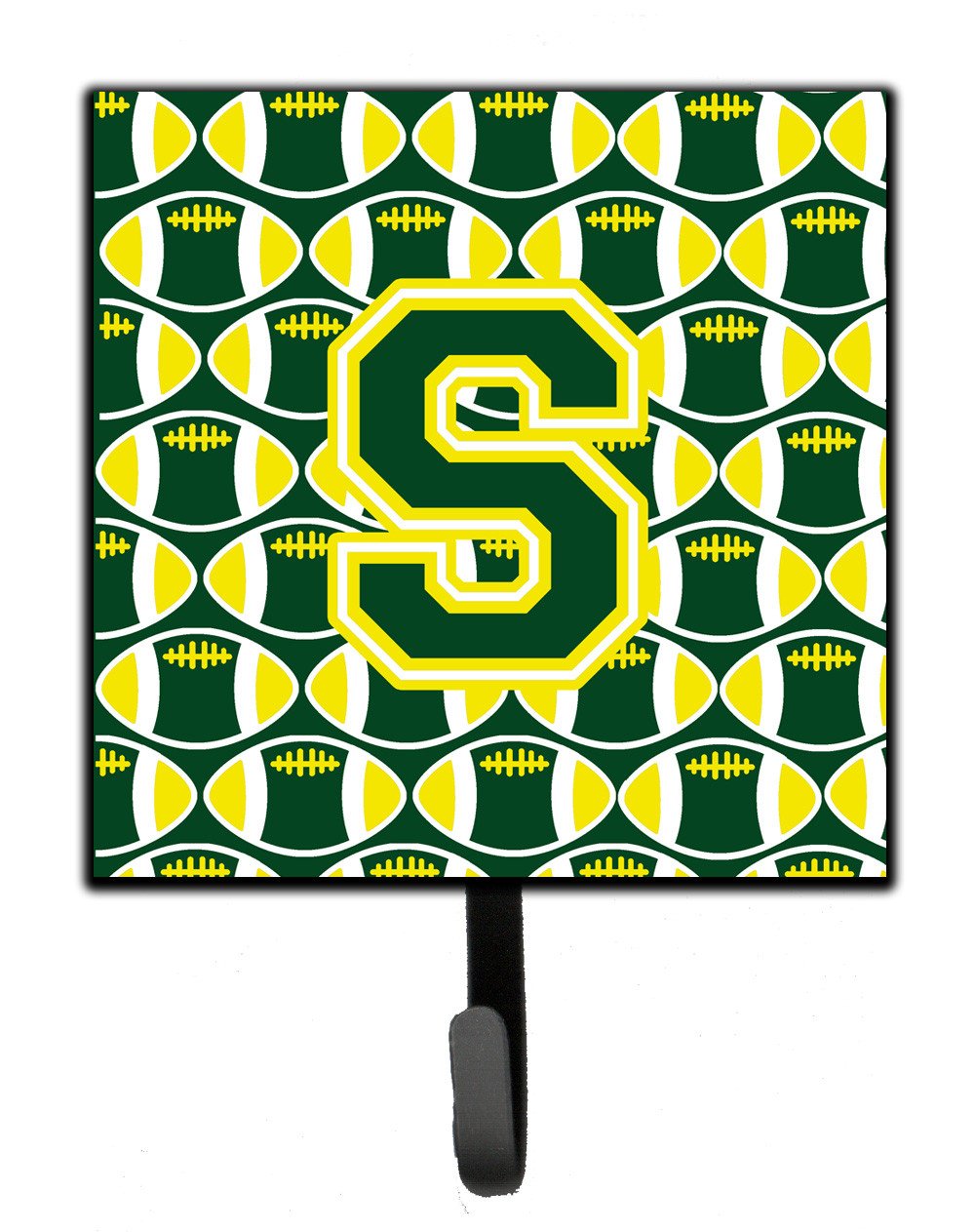Letter S Football Green and Yellow Leash or Key Holder CJ1075-SSH4 by Caroline&#39;s Treasures