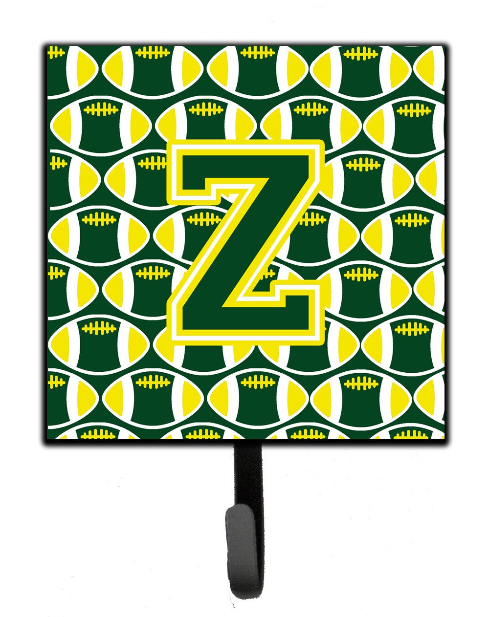 Letter Z Football Green and Yellow Leash or Key Holder CJ1075-ZSH4 by Caroline&#39;s Treasures